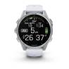 Ceas GARMIN fēnix 8 – 43mm, AMOLED Argintiu cu curea din silicon Whitestone