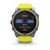 Ceas GARMIN fēnix 8 - 51mm Solar, Sapphire, Titan cu curea din silicon Amp Yellow/Graphite