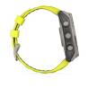 Ceas GARMIN fēnix 8 - 51mm Solar, Sapphire, Titan cu curea din silicon Amp Yellow/Graphite