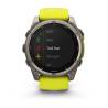 Ceas GARMIN fēnix 8 - 51mm Solar, Sapphire, Titan cu curea din silicon Amp Yellow/Graphite