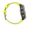 Ceas GARMIN fēnix 8 – 47mm, Solar, Sapphire, Titan, curea silicon Amp Yellow/Graphite