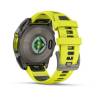 Ceas GARMIN fēnix 8 – 47mm, Solar, Sapphire, Titan, curea silicon Amp Yellow/Graphite