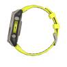 Ceas GARMIN fēnix 8 – 47mm, Solar, Sapphire, Titan, curea silicon Amp Yellow/Graphite