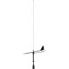 Antena radio VHF GLOMEX Black Swan cu indicator vant, 850mm