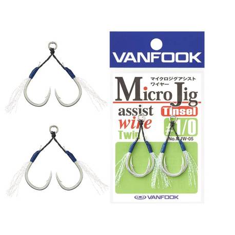 Carlige VANFOOK MJW-05 Micro Jig Assist Wire Hooks nr.2, 2 buc/plic