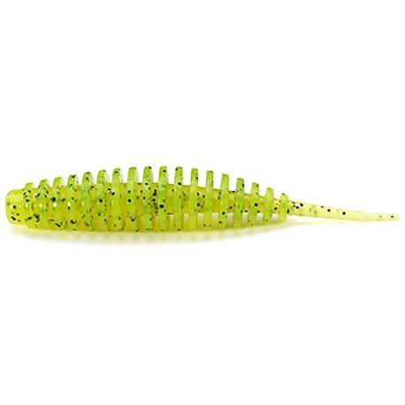 Vierme siliconic FISHUP Tanta 8.9cm, culoare nr.055 Chartreuse Black, 5buc/plic