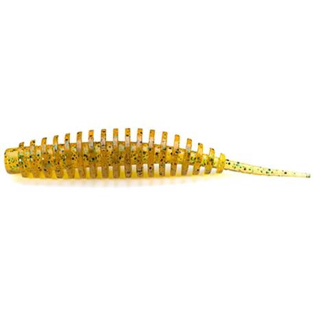 Vierme siliconic FISHUP Tanta 6.1cm, culoare nr.036 Caramel/Green & Black, 8buc/plic