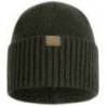 Fes tricotat BLASER Rib Beanie Bob Dark Olive