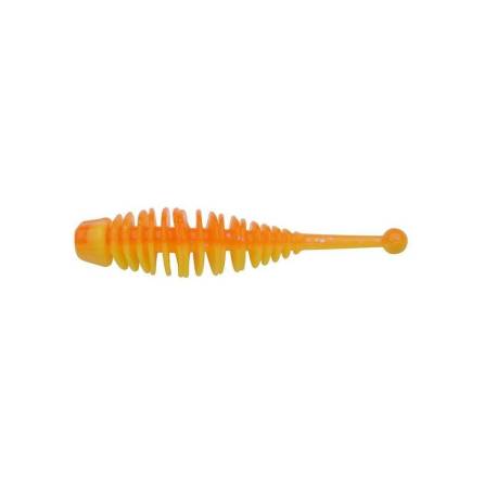 Vierme siliconic BERKLEY NAIAD Fluorescent Orange/Sunshine Yellow, 5cm, 10buc/plic