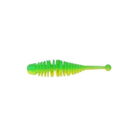 Vierme siliconic BERKLEY NAIAD Spring Green/Sunshine Yellow, 3cm, 12buc/plic