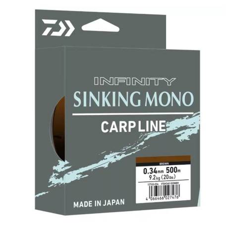 Fir monofilament DAIWA Infiniry Brown Camo, 0.34mm, 9.2kg, 1210m