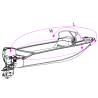 Prelata barca OCEAN SOUTH XL Runabout Inboard, gri, 720-780cm