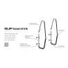 Suport pentru placa SUP OSCULATI Delux, otel inox, 230 x 115 mm