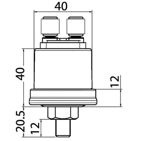 Cititor presiune ulei VDO 5 bar 1/8-27 NPT cu impamantare