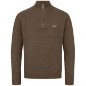 Pulover tricotat BLASER WOOL HZ DARK BROWN XXL