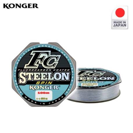 Fir monofilament KONGER Steelon FC Spin gri deschis, 0.18mm, 4.9kg, 100m