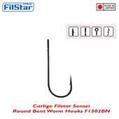 Carlige FILSTAR Sensei Round Bent Worm Hook F1502BN, nr. 4/0, 10buc/plic