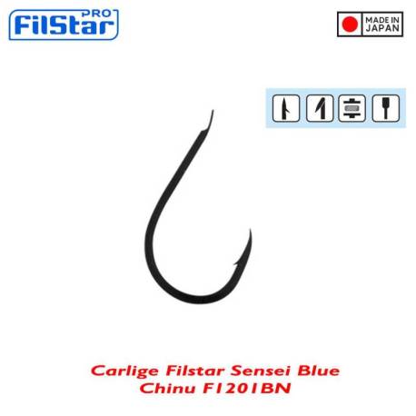 Carlige FILSTAR PRO Sensei Blue Chinu F1201BN, nr. 10, 20buc/plic