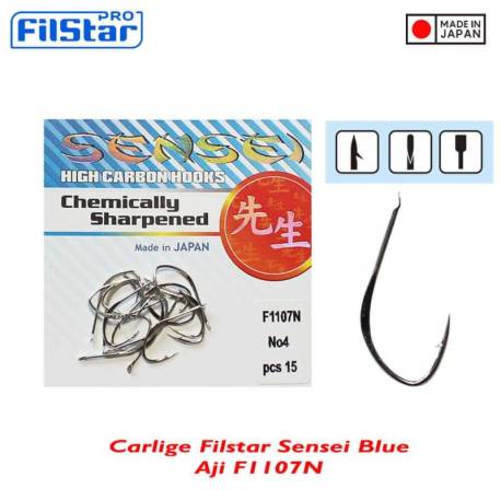 Carlige FILSTAR Sensei Blue Aji F1107N, nr. 10, 20buc/plic