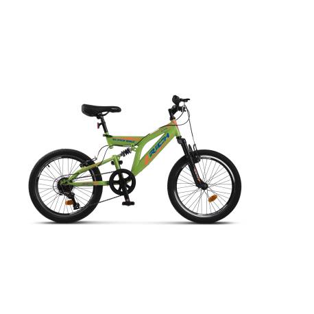 Bicicleta MTB-FS RICH Alpin R2049A, Roti 20", Verde/Albastru/Portocaliu