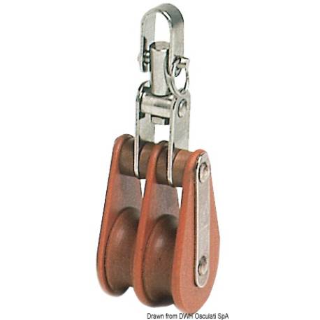 Tufnol HYE block 2 pulleys 14x50mm TW