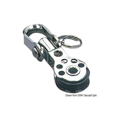 SS mini-block single swivel w/becket 17x5