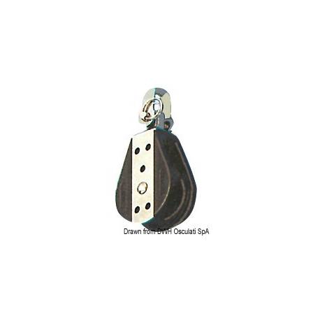 Ball-bearing block 1pulley fixed/swivel 6x22mm