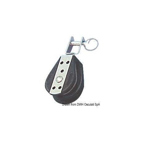 Ball-bearing block 1pulley fixed/swivel U 6x22mm