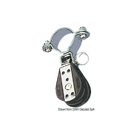 Ball-bearing block 1pulley w/swivel head 6x22