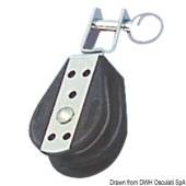 Ball-bearing block 1pulley fixed/swivel U 8x28mm