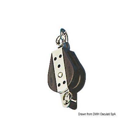 Ball-bearing block 1pulley swivel w/becket 10x38mm