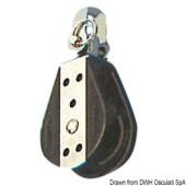 Ball-bearing block 1pulley fixed/swivel 12x57mm