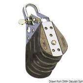 Ball-bearing block 3pulley shackle 12x57mm