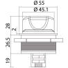 Compact battery switch 32 V DC 300 A