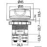 Compact battery switch 32 V DC 100 A