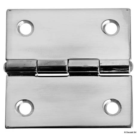 Hinge mirror polished SS 51x51 mm (Blister 2 pcs)