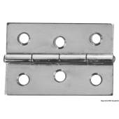 Mirror polished SS rectangular hinge 60x40 mm