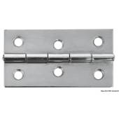 Mirror polished SS rectangular hinge 75x40 mm