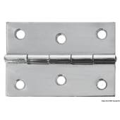 Mirror polished SS rectangular hinge 75x50 mm