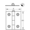 Balama inox finisat 0.8mm, 40x40mm (bulk 2 bucati)