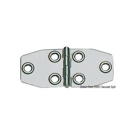 Hinge polished AISI316 102x46 mm