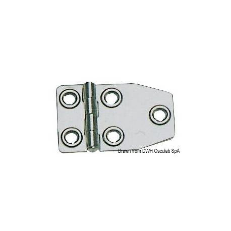 Hinge polished AISI316 73x46 mm