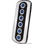 Panou electric din fibra de carbon cu LED albastru, 12V