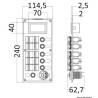 Panou electric OSCULATI PCAL 5 comutatoare cu voltmetru digital 9/32V, IP66