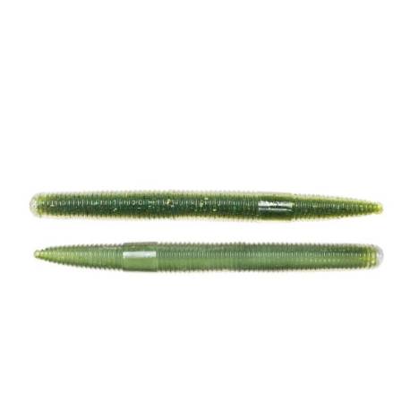 Vierme siliconic LIVETARGET STICK WORM 12.5cm, 12.7g, Green/Cream, 8 buc/plic