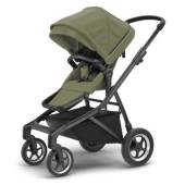 Carucior THULE SLEEK Cadru Negru si Copertina Soft Green (verde khaki)