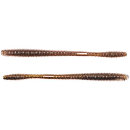 Vierme siliconic LIVETARGET Straight Tail Worm 14cm, Brown/Black, 10buc/plic