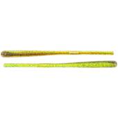 Vierme siliconic LIVETARGET FINESSE WORM 11.4cm, Chartreuse/Brown, 10 buc/plic