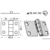 Balama inox finisat OSCULATI 38.441.80, 2x60.4x38.1mm