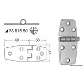 Balama inox finisat OSCULATI 38.815.50, 2x85x39mm